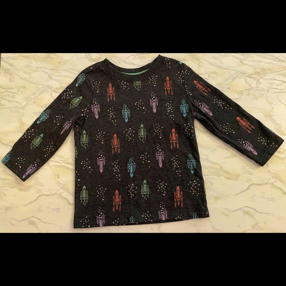 Cat & Jack Boys 18m RocketShip Shirt